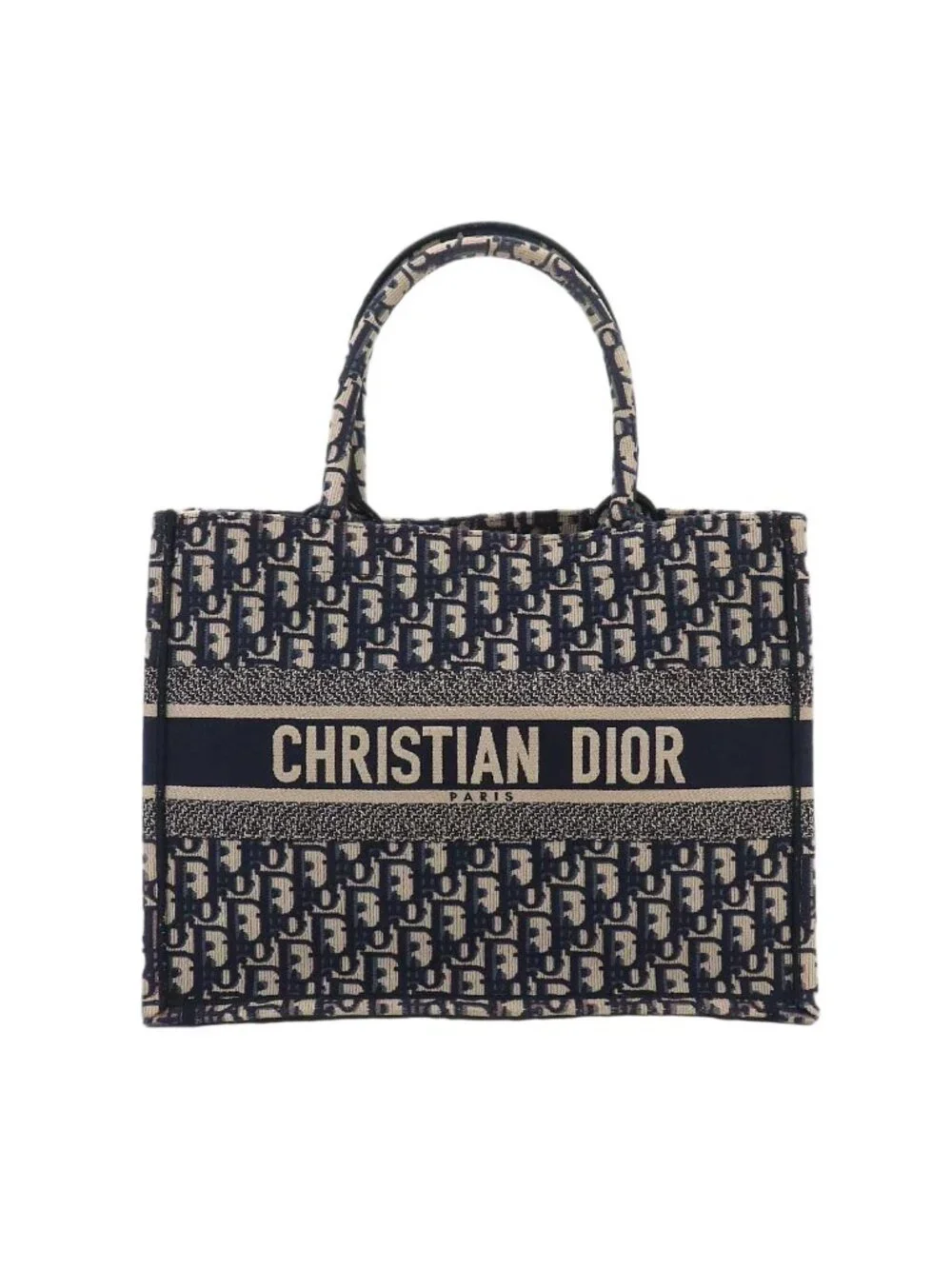 Dior Oblique Book Tote Canvas Navy